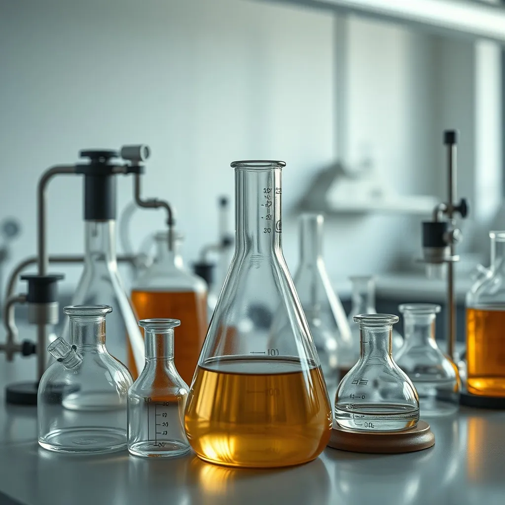 Highly detailed cinematic macro shot of old medical glass be